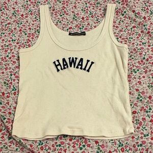 Brandy Melville Cream Hawaii Tank Top